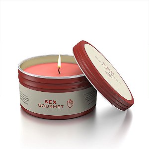 Vela Hidratante Beijável Sex Gourmet Morango - Nova Embalagem 70 g