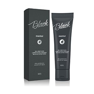 Gel Lubrificante Beijável Black Mentol Extra Forte - 60g