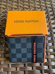 Louis Vuitton Damier Cobalt Race Blue Orange Wallet