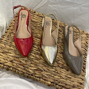 Sapatilha Slingback Bico Fino