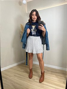 Short saia Poá