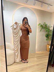 VESTIDO DRAPEADO LILA