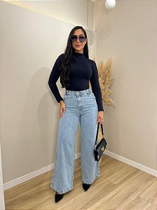 CALÇA JEANS WIDE LEG TEXAS