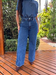 CALÇA WIDE LEG JEANS DOMA