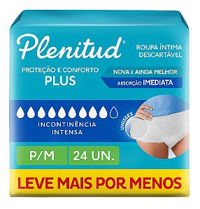 Fraldas adultos Plenitud Descartável Protect Plus com 24 und