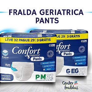 Fralda Calça Confort Master Pants Tamanho P/m ou G/XG com 32