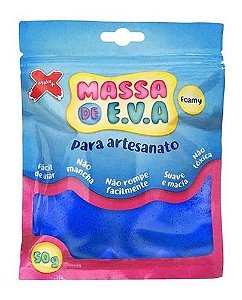 Massa Eva Artesanato Massinha De Modelar 50g Azul