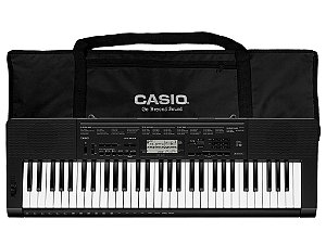 Kit Teclado Musical Casio CTK3500 5/8 61 Teclas Sensíveis Com Capa Preta