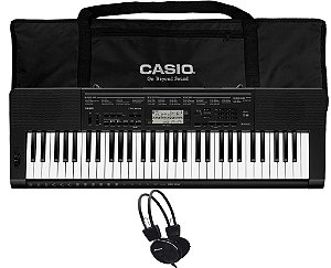 Kit Teclado Casio CTK3500 Musical 5/8 Com Capa Preta e Fone