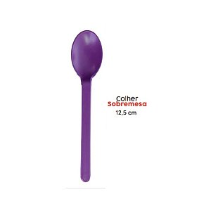 Colher Sobremesa Roxa 12,5 cm CX C/1000