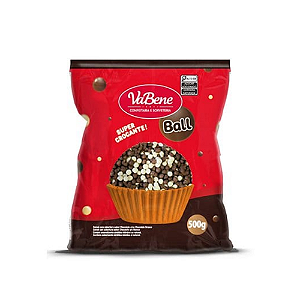 Cereal Mini com Cobertura Sabor Chocolate Ao Leite e Branco Vabene 500g