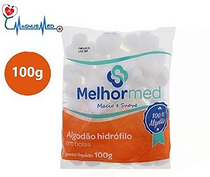 Algodão Hidrófilo em Bola 100g - Melhormed