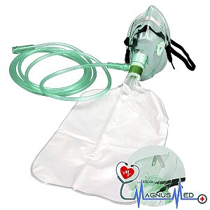 Mascara de Oxigênio Alta Concentração Adulto c/ Reservatorio