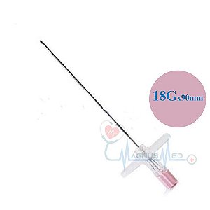 Agulha Tuohy Epidural Spinal-quincke Descartável 18gx90mm  Ref. T189 - UNISIS