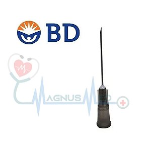 Agulha Descartável 25 x 7 ( 22G 1 ) com 100un ( Cinza ) - BD