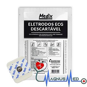 ( Kit ) Eletrodo para Ecg Adulto para Monitorização Cardíaca - Medix