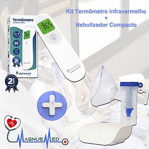 Kit Nebulizador / Inalador + Termômetro Digital - Dellamed