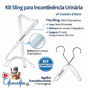 Sling com Agulha Transobturatorio / Transvaginal - Dispositivo Implantável Para Incontinência Urinaria - KFF