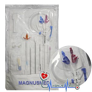 Cateter Hemodialise e Plasmaférese Duplo Lumen 14,5fr x 24cm Longa Permanência - Innova KFF