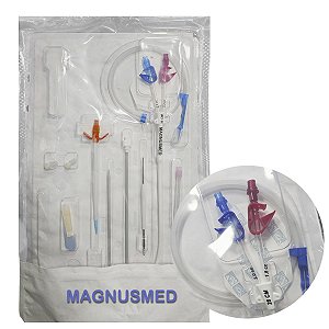 Cateter Hemodialise e Plasmaférese Duplo Lumen 14,5fr x 28cm Longa Permanência - Innova KFF
