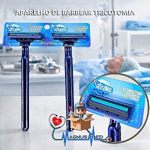 Kit 24 Aparelho De Barbear Tricotomia C/2 Laminas