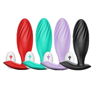 Plug Anal de Silicone com Vibro e Controle Remoto DKA Import