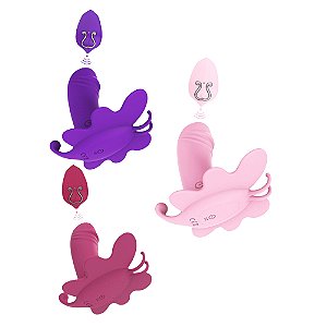 Vibrador Calcinha com Estimulador de Ponto G e Clitóris sem Fio DKA Import
