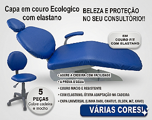 Capa Couro Fit com Elastano para Cadeira Odontológica