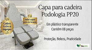 Capa completa em plástico transparente para cadeira podologia PP20