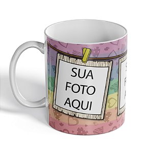 Caneca Personalizada Varal de Fotos