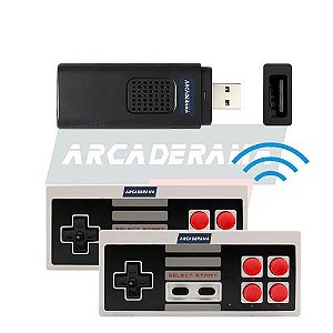 GAME STICK NINTENDINHO 8 BITS + 2 CONTROLES SEM FIO