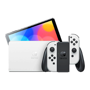 Nintendo Switch Oled Branco - DESBLOQUEADO + cartão de 256 GB