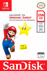 Cartões de memória licenciados pela Nintendo® para Nintendo Switch™