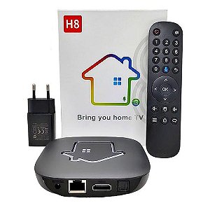 TV Box HTV H8 Iptv 4K Ultra HD Wifi - Preto