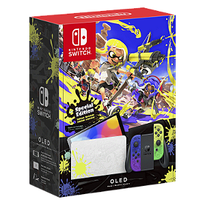 Nintendo Switch OLED Splatoon DESBLOQUEADO + cartão de 256gb