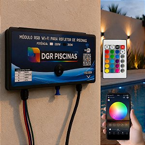 Módulo RGB WI-FI 300W com Controle para Piscinas