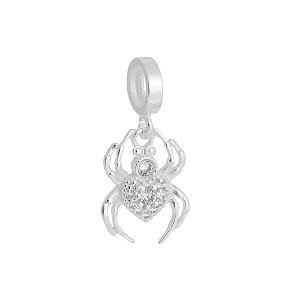 Berloque prata 925 aranha com zirconia cravada charms life