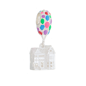 Berloque Casa Balão Chaveiro Aventura Adventure Prata 925
