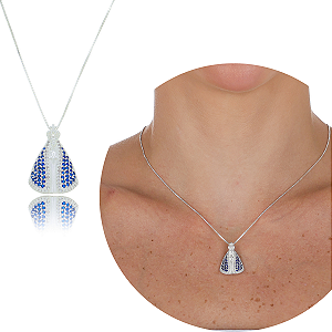 Colar Veneziana Pingente Nossa Senhora Aparecida Prata 925