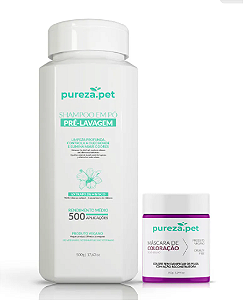 KIT - PET-SHAMPOO EM PÓ + MÁSCARA DE COLORAÇÃO - ROXO BRILHO