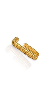 Piercing Fake Vigail Trabalhado- Folheado A Ouro18k