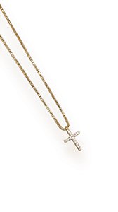 Colar Cruz Cravejado - Folheado A Ouro18k