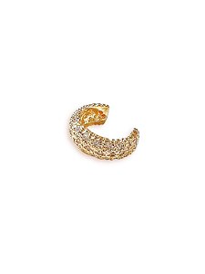 Piercing  Liz  Fake 3 Fileiras Com Zircônias Cravejadas - Folheado A Ouro18k