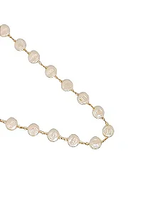 Colar  Madre pérola Mandy  - Banhado A Ouro18k
