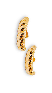 Brinco Ear Hook Croissant - Folheado A Ouro18k