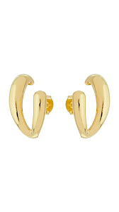 Brinco Briella Abaulada - Banhado em Ouro 18k