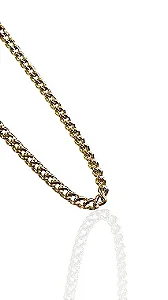 Colar Cintra Elos Grumet  Diamantada - Banhada Em Ouro 18K