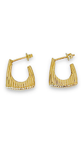 Brinco Argola Paris Detalhada - Banhado Em Ouro18k