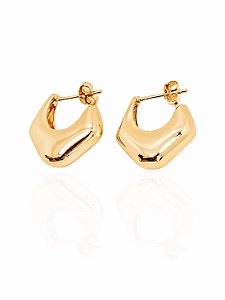 Brinco Argola Lisboa Abadulada - Banhado Em Ouro18k