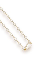 Colar Madre pérola Barroca - Folheado A Ouro18k